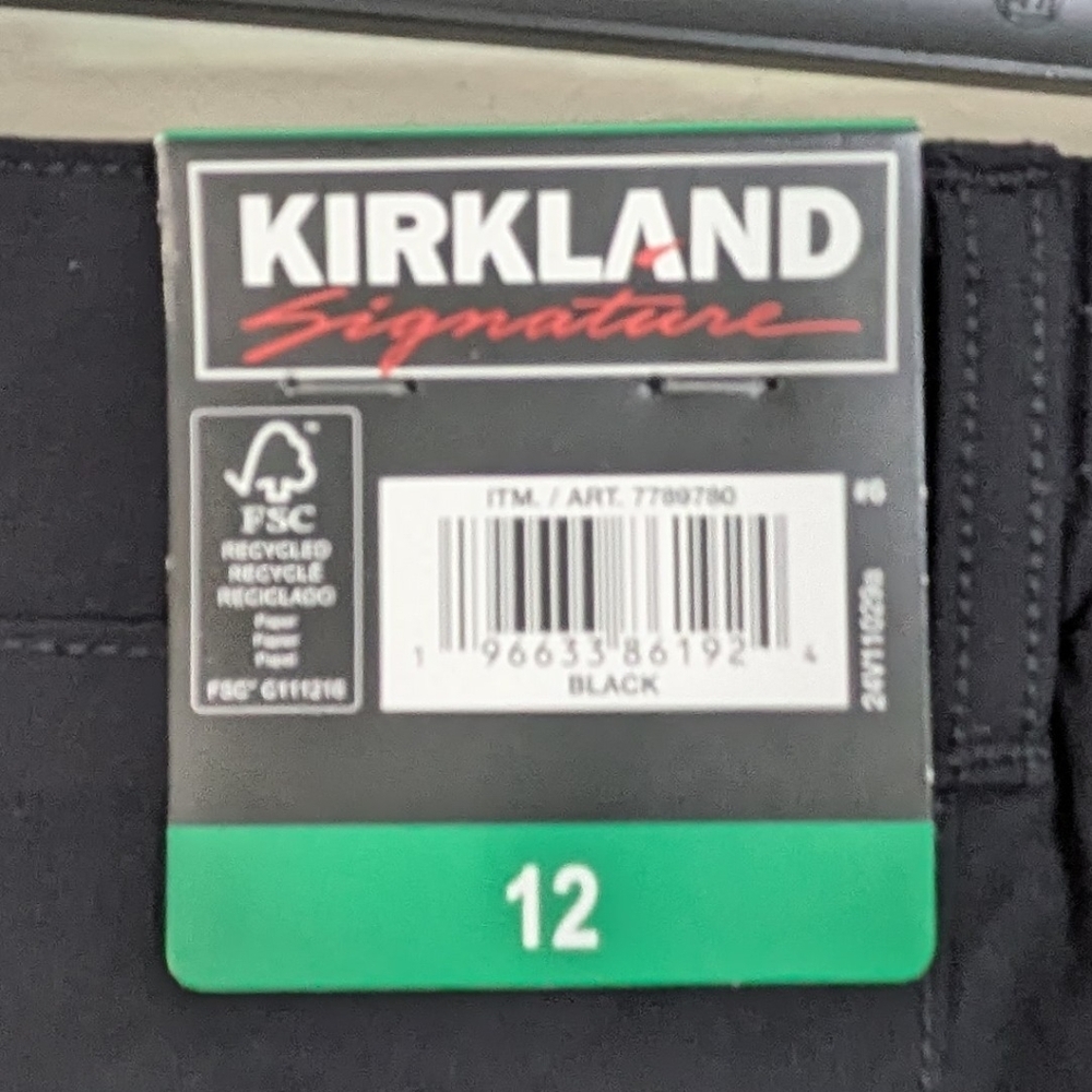 NEW Kirkland Signature Ladies Travel Pants - Black - Size 12 Womens - Picture 7 of 8